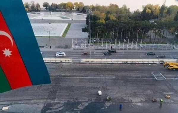 Azadlıq meydanı Qələbə paradına hazırlaşır - FOTO