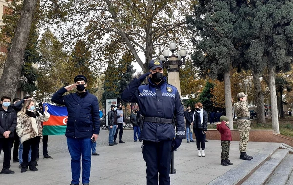 Gəncədə şəhidlərin xatirəsi yad edilib - VİDEO