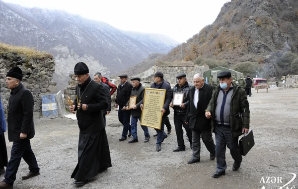 Şəhidlərimizin xatirəsi Xudavəng monastırında anıldı - FOTO