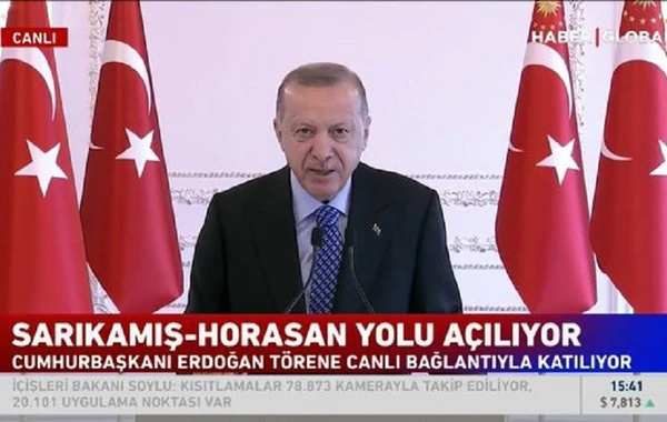 Ərdoğan: “Artıq Dağlıq Qarabağ səmasını bez parçaları deyil, hilal və ulduz bəzəyir” - VİDEO