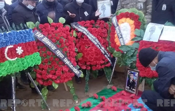 Biləsuvarda şəhid gizir dəfn edilib - FOTO