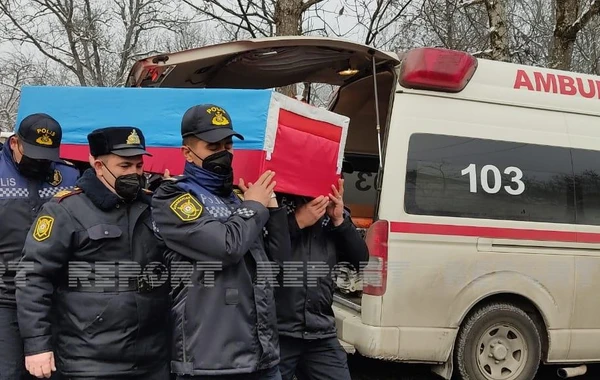Qaxda şəhid dəfn olunub - FOTO