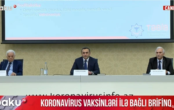 Operativ Qərargah vaksinasiya ilə bağlı brifinq keçirir - VİDEO