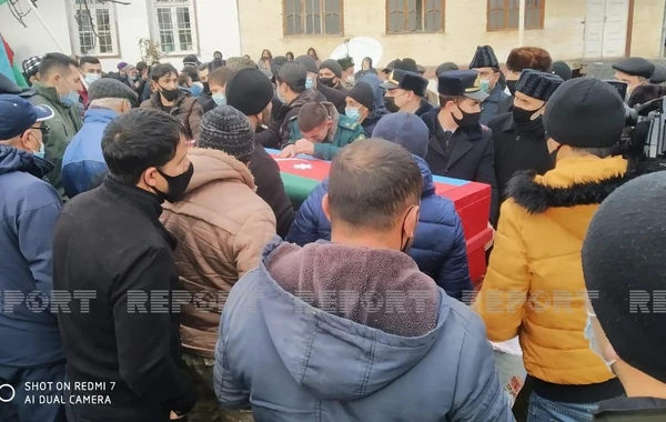 Oğuzda şəhid dəfn olunub - FOTO
