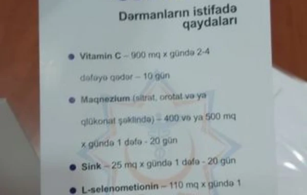 COVID-19 xəstələri dərmanlarla təmin edilmir? - RƏSMİ AÇIQLAMA + FOTO