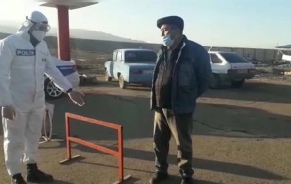 На стационарном посту в Гяндже задержаны инфицированные COVID-19 - ФОТО