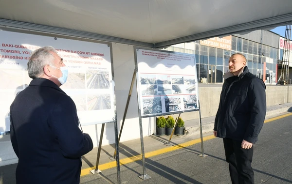 Prezident yeni yolun açılışında iştirak edib - FOTO