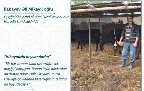 Füzuli sakinləri təsərrüfatlarını doğma yurdlarında daha da genişləndirəcəklər - FOTO