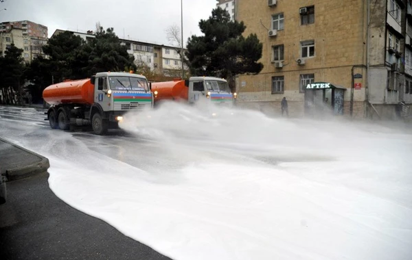Bu gün Bakıda 554 küçə dezinfeksiya edildi