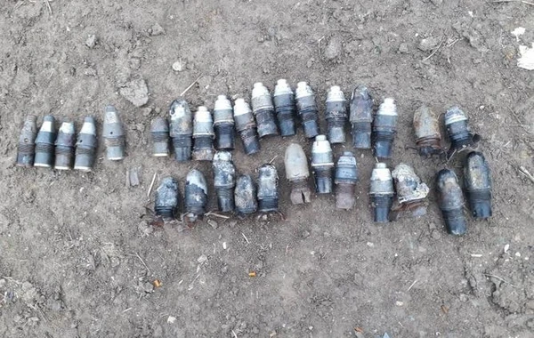 Cəbhəboyu rayonlarda partlamamış hərbi sursat, minalar aşkarlanıb - FOTO