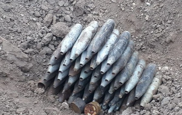 Cəbhəboyu rayonlarda partlamamış hərbi sursat, minalar aşkarlanıb - FOTO