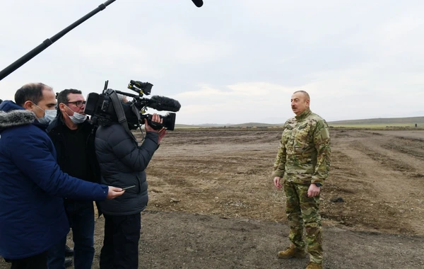 Ильхам Алиев заложил фундамент аэропорта в Физулинском районе - ВИДЕО