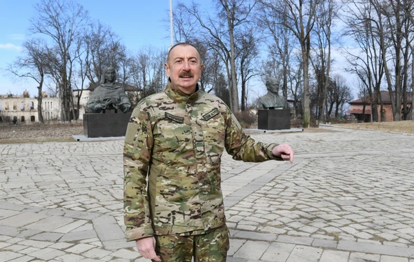 Ильхам Алиев заложил фундамент аэропорта в Физулинском районе - ВИДЕО