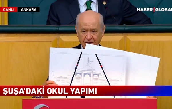 Dövlət Bağçalı Şuşada tikiləcək məktəbin eskizini göstərdi - VİDEO