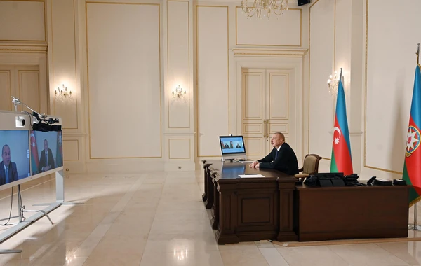 İlham Əliyev ABŞ Etnik Anlaşma Fondunun prezidentini videoformatda qəbul edib