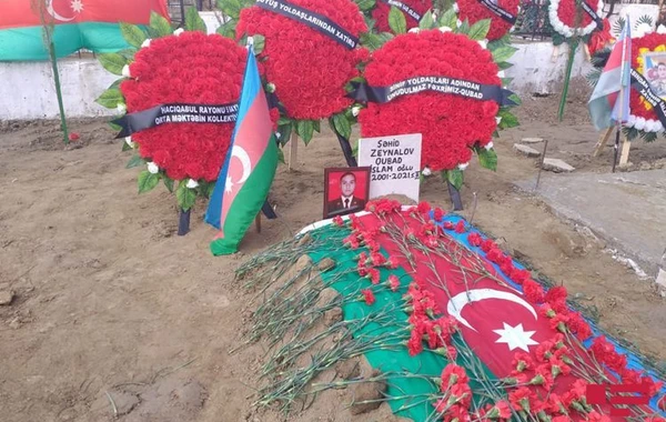 Похоронен солдат, погибший вчера в результате взрыва в Агдаме - ФОТО