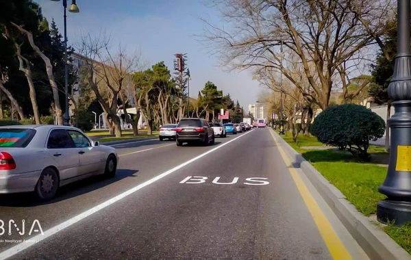 Bakının daha bir prospektində avtobus zolaqları təşkil edilib - FOTO