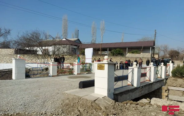 Göyçayda şəhidin xatirəsinə salınan körpü onun ad günündə istifadəyə verilib - FOTO