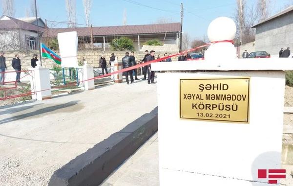 Göyçayda şəhidin xatirəsinə salınan körpü onun ad günündə istifadəyə verilib - FOTO