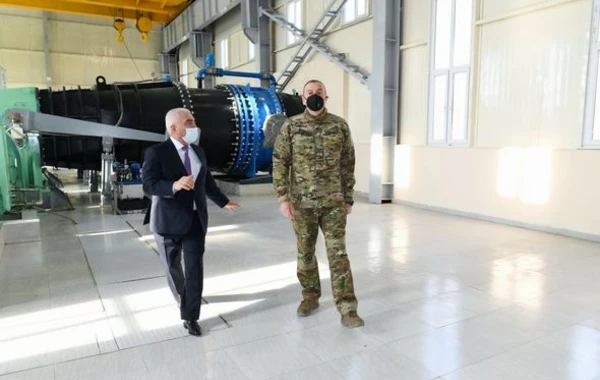 Президент и Первый вице-президент приняли участие в открытии Гюлябирдской ГЭС - ФОТО