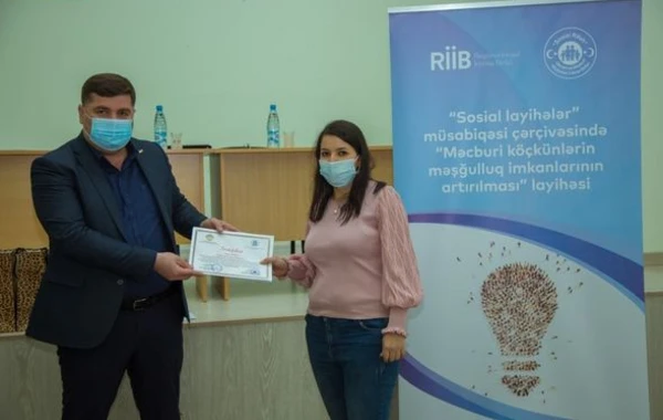 “Məcburi köçkünlərin məşğulluq imkanlarının artırılması” layihəsinin iştirakçıları təltif edildilər - FOTO