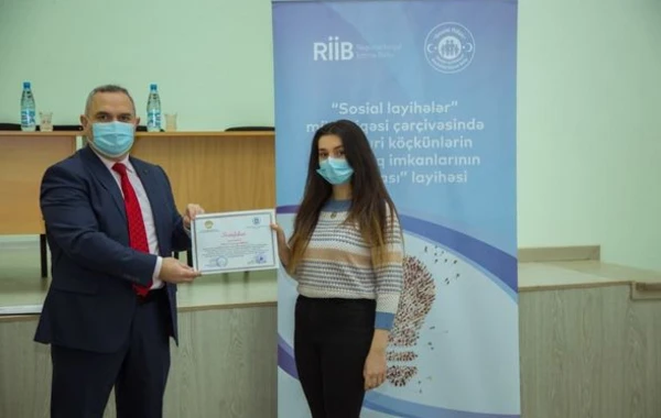 “Məcburi köçkünlərin məşğulluq imkanlarının artırılması” layihəsinin iştirakçıları təltif edildilər - FOTO