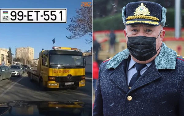 Bakıda "protiv" sürüb qəza şəraiti yaradan evakuator sürücüsü saxlanıldı - VİDEO