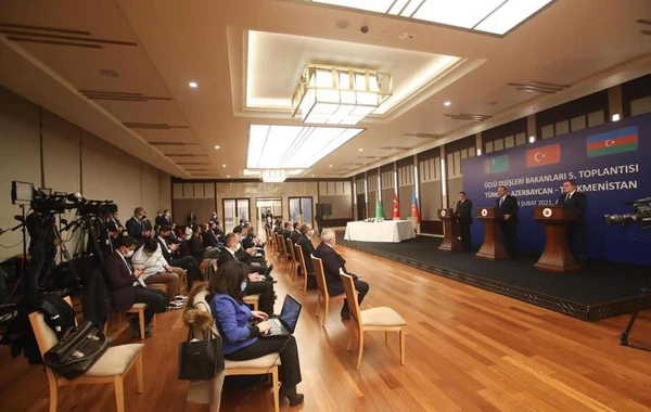 Türkiyə, Azərbaycan və Türkmənistan XİN başçılarının görüşü ilə bağlı birgə bəyanat yayılıb - FOTO