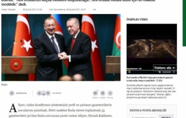 Prezident İlham Əliyevin mətbuat konfransı xarici ölkələrin mediasında geniş işıqlandırılıb - FOTO