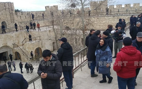 Media və QHT rəhbərləri Ağdamda Şahbulaq qalasında olublar - FOTO