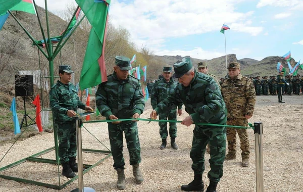 Ermənistanla dövlət sərhədində yeni hərbi hissə fəaliy­yə­tə başlayıb - FOTO