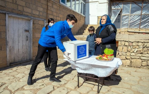 Heydər Əliyev Fondu aztəminatlı ailələrə Novruz bayramı münasibətilə sovqatlar göndərib - FOTO