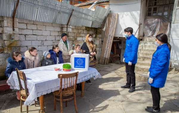 Heydər Əliyev Fondu aztəminatlı ailələrə Novruz bayramı münasibətilə sovqatlar göndərib - FOTO