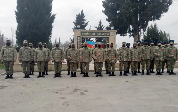 Şəhid ailələri ziyarət olunub - FOTO