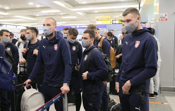 Сборная Сербии вылетела на матч в Баку - ФОТО