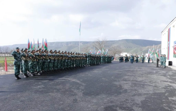 Ermənistanla sərhəddə DSX-nin yeni hərbi hissəsi fəaliyyətə başlayıb - FOTO