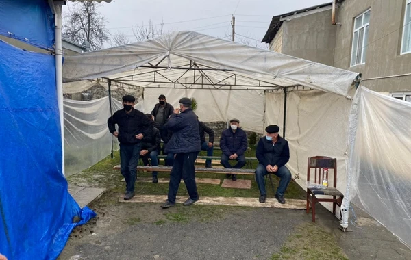 Goranboyda yas mərasimi başlamadan dayandırılıb - FOTO