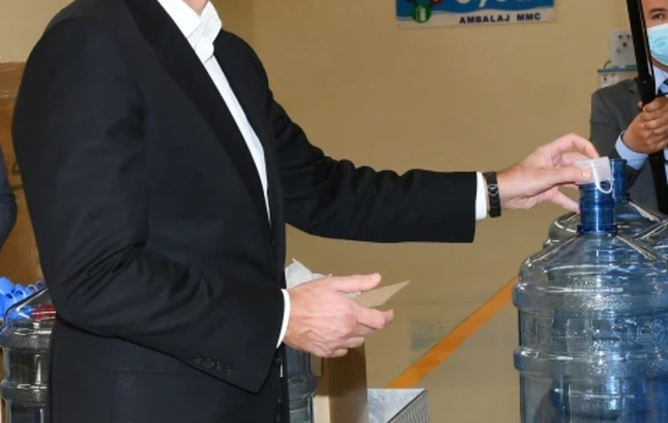 Президент Ильхам Алиев на открытии Гаджигабульского промышленного квартала - ФОТО