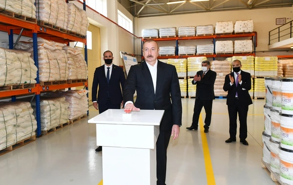 Prezident Hacıqabul Sənaye Məhəlləsinin açılışında iştirak edib - YENİLƏNİB - FOTO