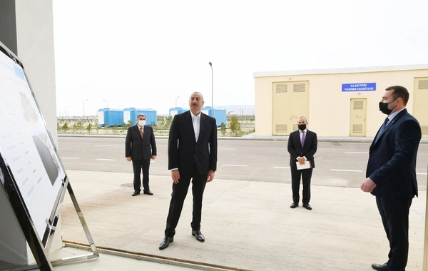 Prezident Hacıqabul Sənaye Məhəlləsinin açılışında iştirak edib - YENİLƏNİB - FOTO