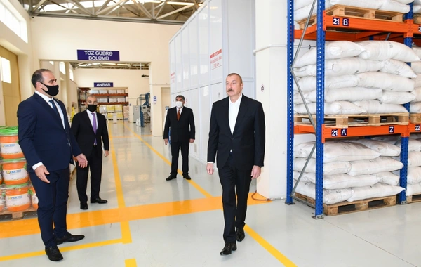 Prezident Hacıqabul Sənaye Məhəlləsinin açılışında iştirak edib - YENİLƏNİB - FOTO