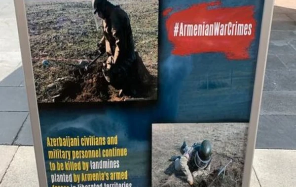 Ermənistanın mina xəritəsini verməməsinə İsveçdə etiraz edildi - FOTO