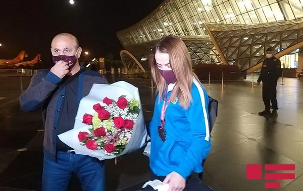Восьмикратная чемпионка Европы Мария Стадник вернулась в Баку - ФОТО