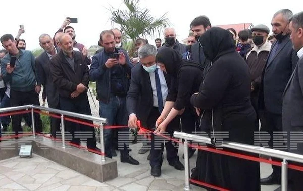 Salyanda şəhidin xatirəsinə bulaq istifadəyə verildi - FOTO