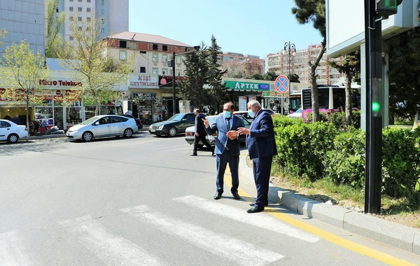 Bakıda yol hərəkətinin təşkilindəki qüsur aradan qaldırılıb - FOTO