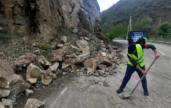 Daşkəsəndə əsas avtomobil yolunda hərəkət məhdudlaşdırıldı - FOTO