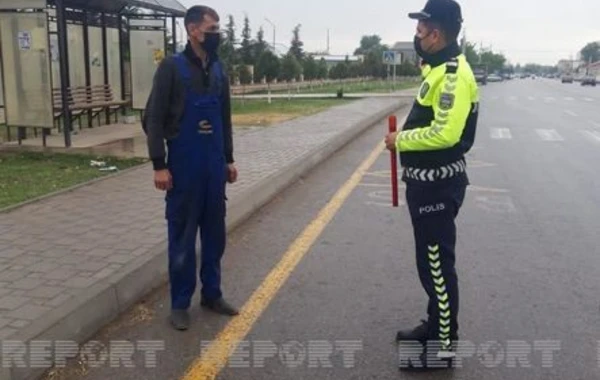 Kürdəmirdə yol polisi piyadalara qarşı reyd keçirdi - FOTO