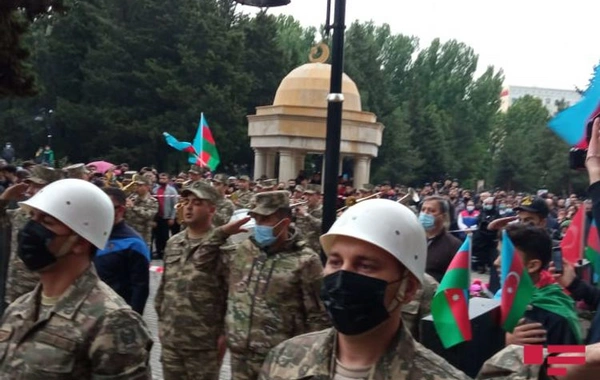 Vətən müharibəsində şəhid olan hərbçi Mingəçevirdə dəfn olundu - FOTO