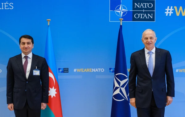 Hikmət Hacıyev NATO rəsmisilə görüşdü - FOTO