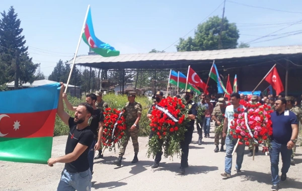 Şəhid Pərviz Nağıyev Tovuzda dəfn edilib - FOTO
